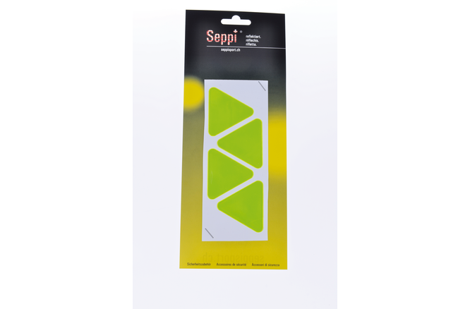 Seppi reflektierende Dreiecke selbstklebend gelb