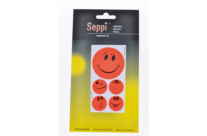 Seppi Reflektierende Smile Selbstklebend Rot