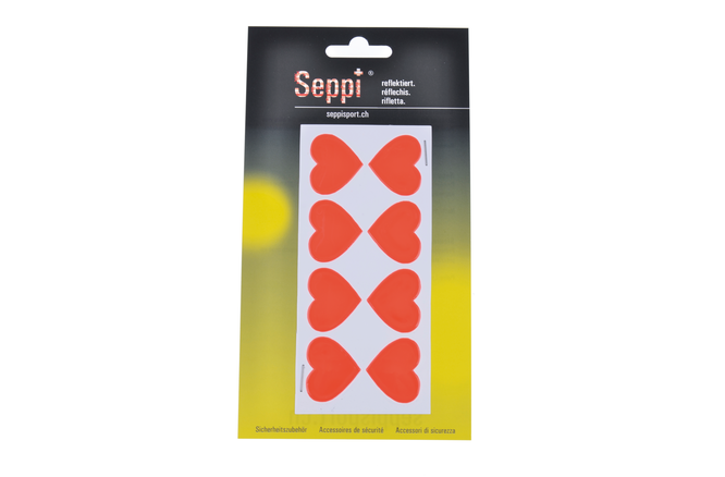 Seppi reflektierende Herzen selbstklebend rot