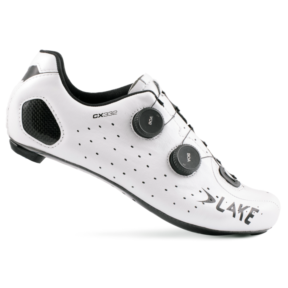Lake Cycling Rennveloschuhe, CX332X, WEISS SCHWARZ, 40