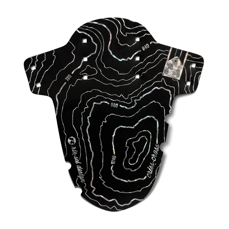 Riesel Design Spritzschutz, Criss:Cross, Höhenlinien, mit Verpackung/Kabelbinder