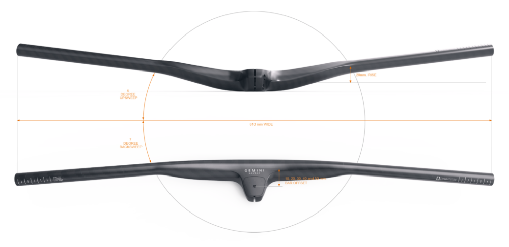 GEMINI Kästor  50 MM - CARBON INTEGRATED HANDLEBAR