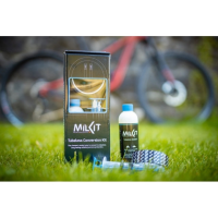 milKit Reifendichtmittel Tubeless Conversion Kit 45-25, 45mm Ventile, 25mm Felgenband à 10m