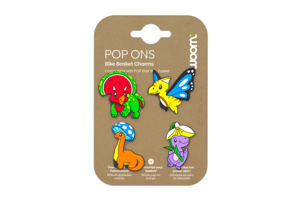 Woom POP ONs Fahrradkorb-Anstecker Florassic Park