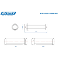 Ritchey Lenkergriffe WCS True Grip 4-Bolt Locking, schwarz 129mm